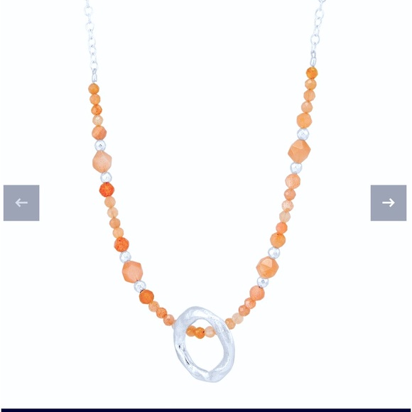 Silpada Stay Neutral Necklace new lt. pink soap sandstone not orange. - Picture 2 of 7